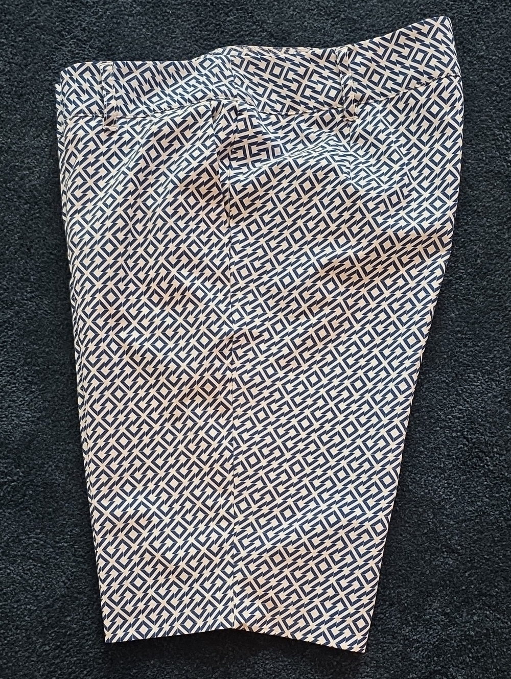 Annika By Cutter And Buck Blue And White Geometric Design